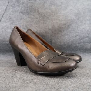 Sofft Shoes Womens 9 Eurosoft Loafer Pump Metallic Leather Classic Fashion Comfy